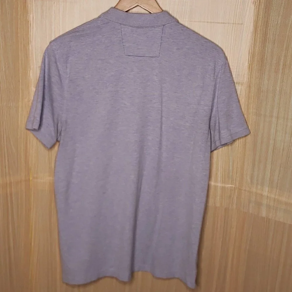 Banana Republic Mens Blue Heathered Slim Fit Knit Polo XL